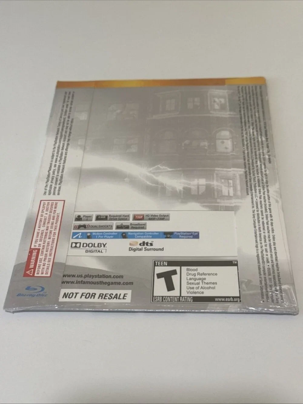 inFamous 2 Collection (Sony PlayStation 3, 2011) PS3 Cardboard Sleeve NEW Sealed